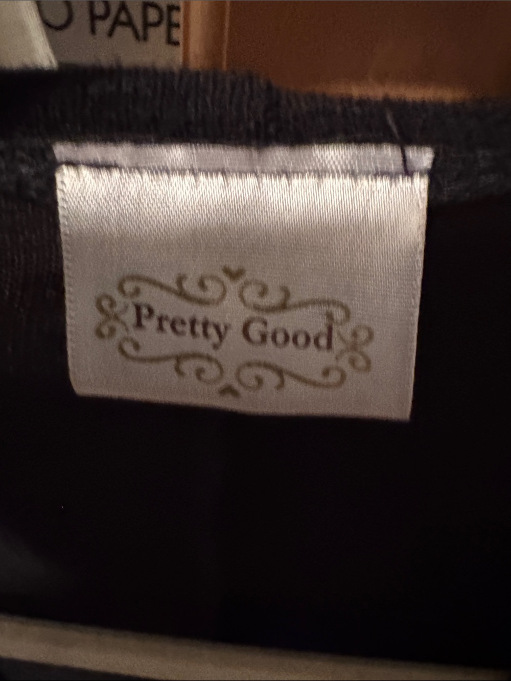 Pretty Good Black Open-Front Cardigan Sweater - Picture 2 of 3